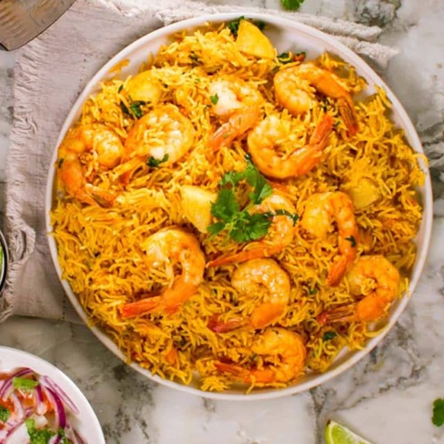 Shrimp Biryani.